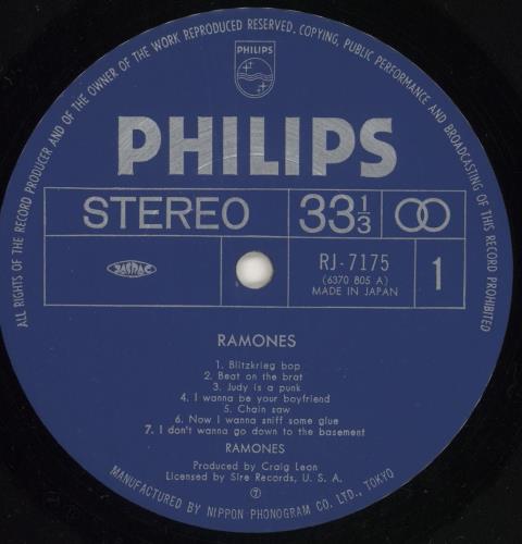 The Ramones Ramones + Obi Japanese vinyl LP album (LP record) (306309)